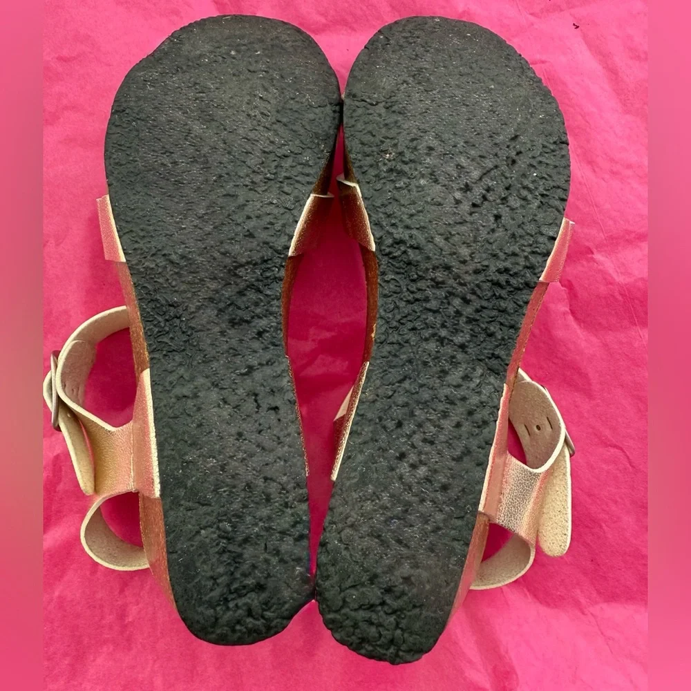 Plakton‎ Rose Gold Wedge Sandals size 7